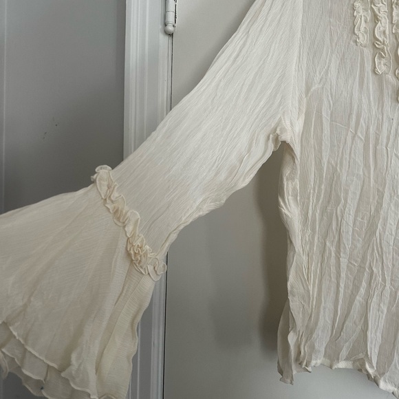 Studio 1940 Blouse Women’s 22/24W Y2K Sheer Ruffle Fairy Ethereal Cottagecore. - Picture 9 of 16